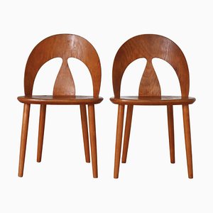 Scandinavian Modern Early Edition Shell Chairs attributed to Børge Mogensen, 1950s, Set of 2