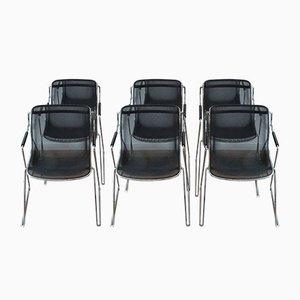 Penelope Stacking Armchairs by Charles Pollock for Castelli, 1984, Set of 6