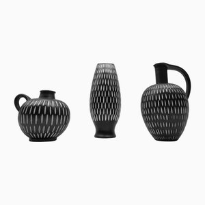 Studio Ceramic Vases by Wilhelm & Elly Kuch, Germany, 1960s, Set of 3