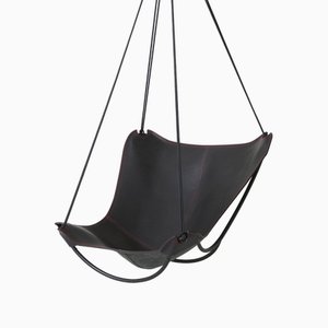 Modern Genuine Leather Swing Butterfly Chair from Studio Stirling