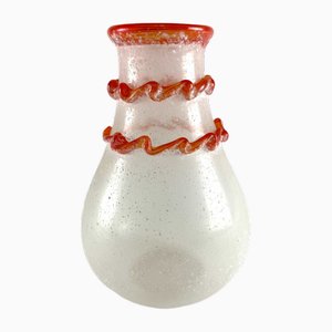 Handmade Murano Glass Vase attributed to Fratelli Toso, 1990s