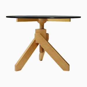 Adjustable Vidun Table Base in Beech Wood by Vico Magistretti for De Padova, 1986