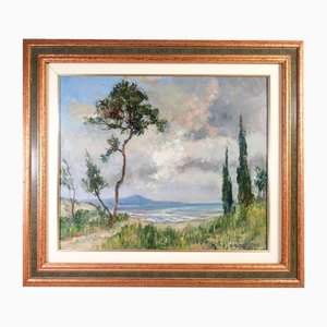 P. A. A. Gariazzo, Landscape, 1962, Oil Painting, Framed