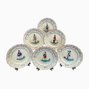 American Revolution Plates from Saint Clément, 1980, Set of 6