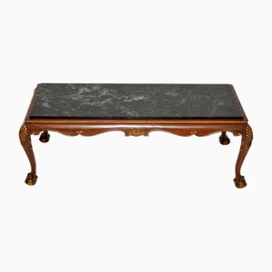 Antique Marble Top Coffee Table, 1920s