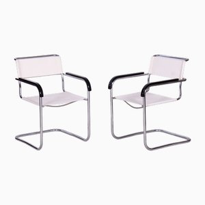 Bauhaus Chrome Armchairs by M. Breuer for Thonet, Czechia, 1930s, Set of 2