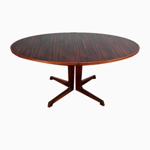 Skandinavischer Ausziehbarer Ovaler Tisch aus Violettem Holz, 1960er