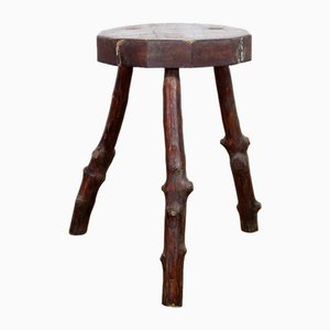 Tabouret Rustique en Chêne Vendu, 1930s