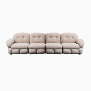 Modular 4-Seater Sofa attributed to Adriano Piazzesi, 1970s, Set of 4