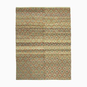 Tappeto Kilim grande Flatwave intrecciato a mano verde