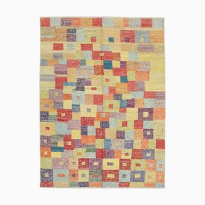 Vintage Multicolor Handmade Wool Flatweave Kilim Rug
