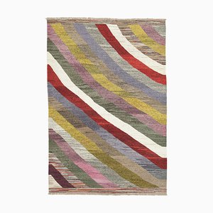 Tappeto Kilim Flatwave in lana orientale annodato a mano multicolore