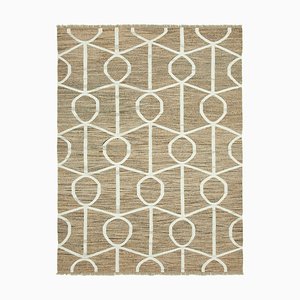 Tappeto Kilim Flatwave decorativo grande beige intrecciato a mano