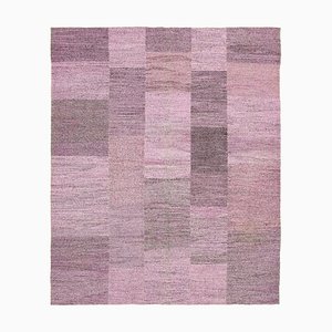 Purple Handmade Decorative Wool Flatwave Kilim Carpet, 2010s