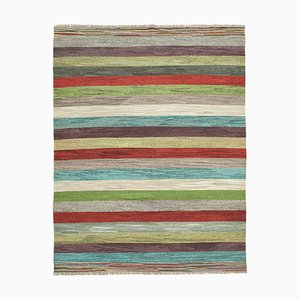 Grand Tapis Kilim Vintage en Laine Multicolore, Turquie