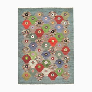 Tappeto Kilim Flatwave in lana multicolore annodato a mano