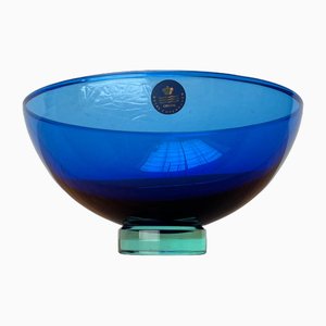 Postmodern Danish Crystal Glass Bowl by Anja Kjaer for Royal Copenhagen