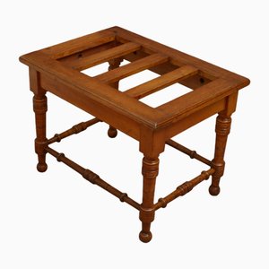 Victorian Satinwood Luggage Rack or Hall Bench, 1880s