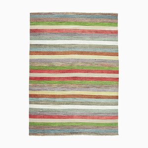 Multicolor Handmade Decorative Wool Flatwave Kilim Rug