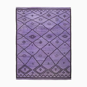 Tappeto decorativo Flatwave grande Kilim viola intrecciato a mano