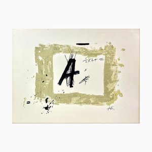 Antoni Tapies, Der Buchstabe A, Original Lithographie, 1976