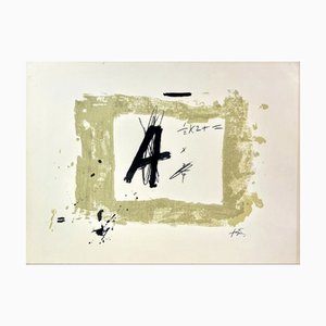 Antoni Tapies, La letra A, Litografía original, 1976