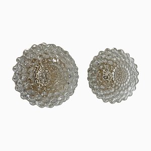 Round Bubble Glass Wall Lights in the style of Tynell, France, 1950s, Set of 2