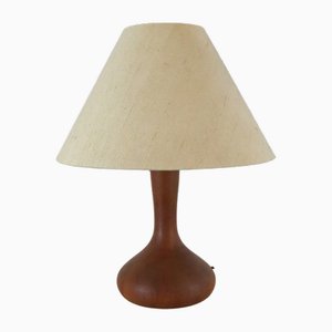 Mid-Century Teak Wooden Table Lamp