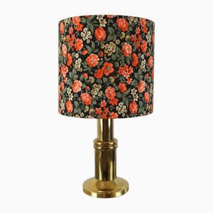 Lampada da tavolo Mid-Century color ottone floreale
