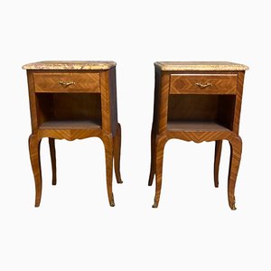 Bedside in Marquetry, Set of 2
