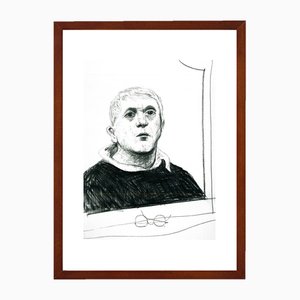 After David Hockney, Self-Portrait, March 2, 2001, Print