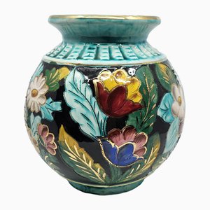 Vintage Keramik Kugelvase von Vallauris, 1960er