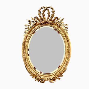 Espejo Napoleón III con marcos de laurel y guirnaldas