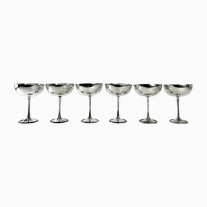 Silberne Champagner oder Sorbet Coups von Mappin & Webb, 1911, 6 . Set