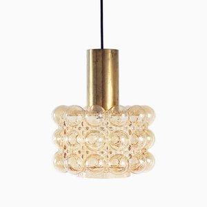 Mid-Century Amber Bubble Glass Ceiling Light by Helena Tynell for Limburg, 1960s