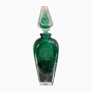 Botella de cristal verde