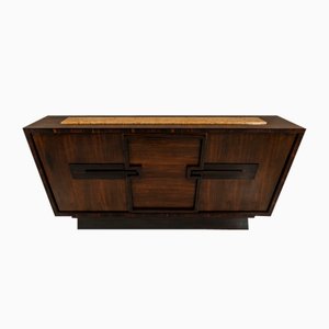 Modernist Sideboard in Studded Rosewood by Andre Sornay, France, 1940s