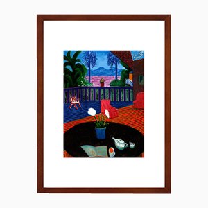 Dopo David Hockney, La San Fernando Valley vista dal tavolo della colazione, 2000, Print