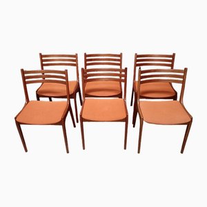 Skandinavische Stühle aus Teak von KS Møbler, 1960er, 6er Set