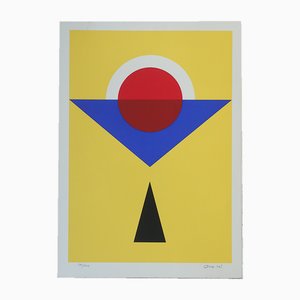 Bengt Orup, Composition, Lithographie Couleur, 1985