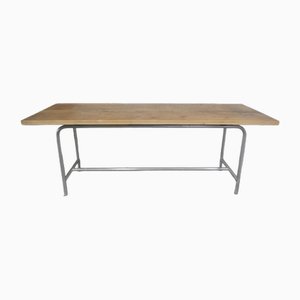 Spruce Table on Aluminium Base, 1960s