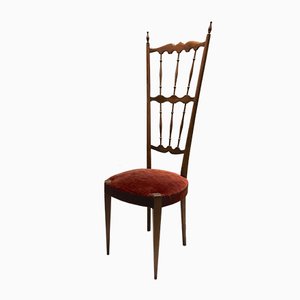 Italian High Back Chiavari Chair, 1940s