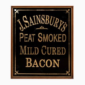 20th Century J Sainsburys Butchers Advertising Sign, 1950s