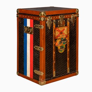 Baúl de vapor Goyard con estampado de chevrón, siglo XX, París, años 20