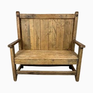 Early 19th Century Rustic Wooden Bench