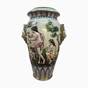 Große Barbott Vase von Ange Capodimonte, 1980er