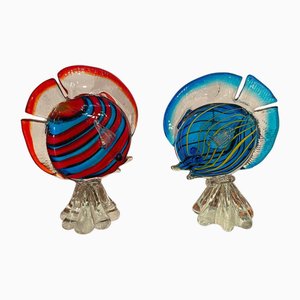 Pesci in vetro di Murano, anni '50, set di 2