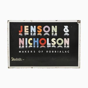 Cartel esmaltado de Jenson & Nicholson
