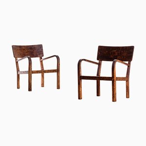 Swedish Easy Chairs, 1950s, Set of 2