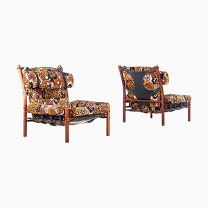 Set of Inca Easy Chairs by Arne Norell, 1970s